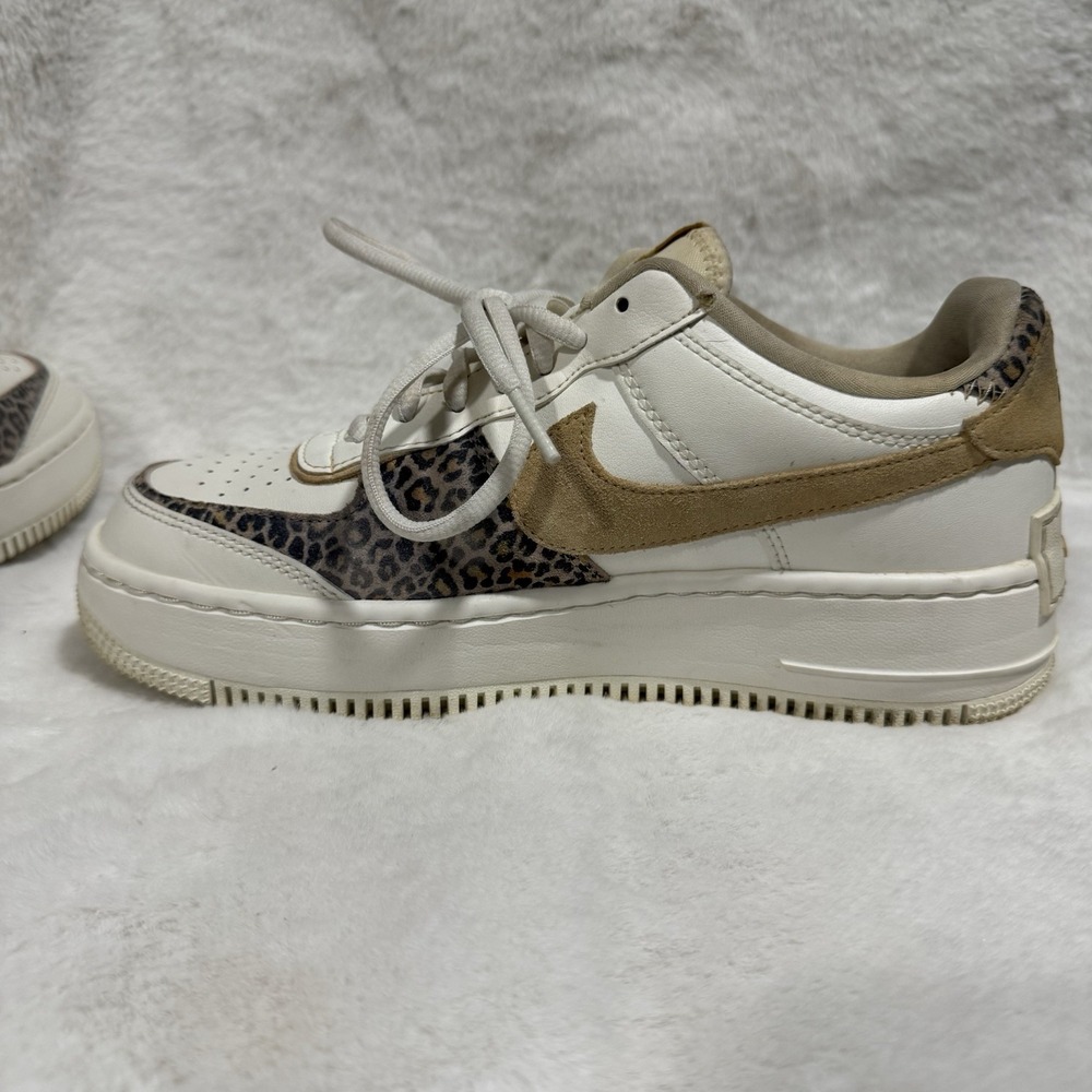 Nike Air Force 1 Shadow White Leopard Animal Print C10919-120 - Picture 7 of 12